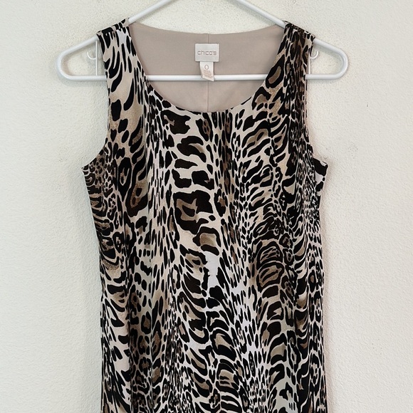 Chico’s Leopard Sleeveless Midi Dress - Picture 3 of 8